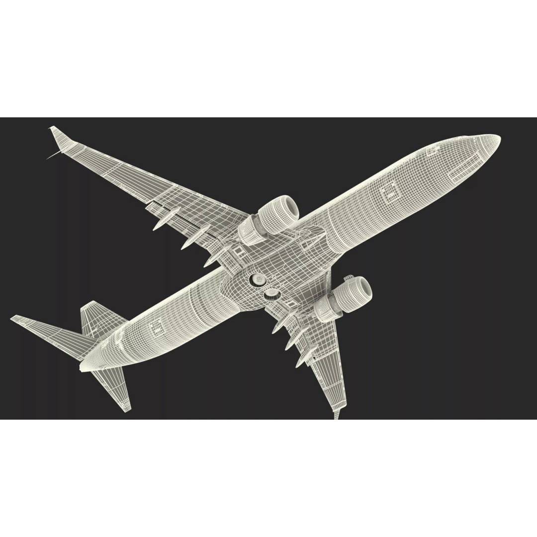 Boeing 737-900 3D Model – Rigged Commercial Aircraft with Interior - View 40