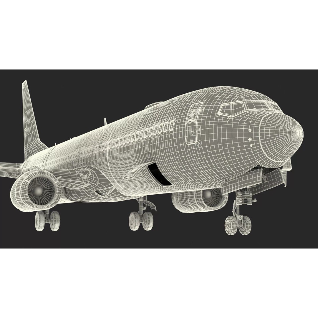 Boeing 737-900 3D Model – Rigged Commercial Aircraft with Interior - View 41