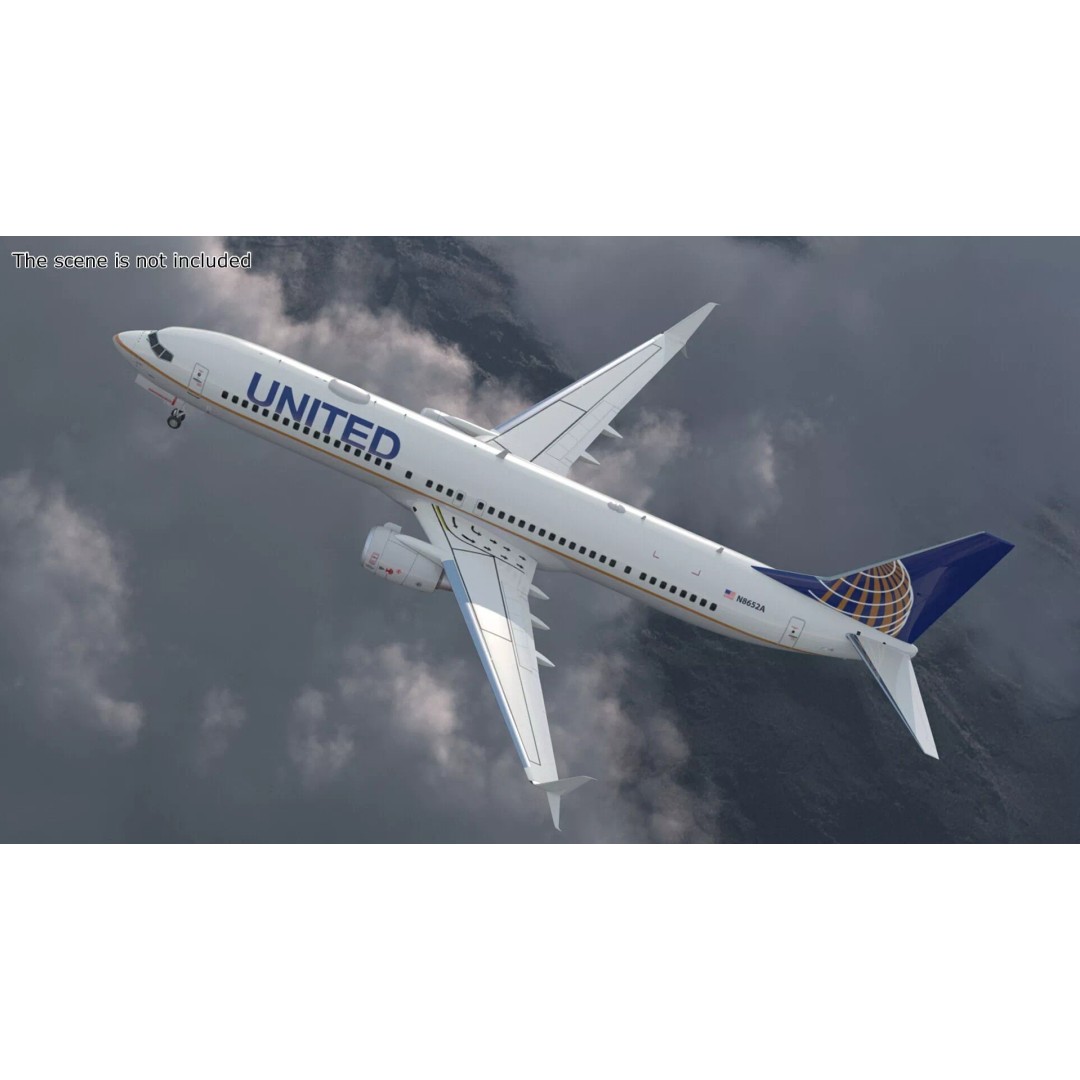 Boeing 737-900 3D Model – Rigged Commercial Aircraft with Interior - View 5