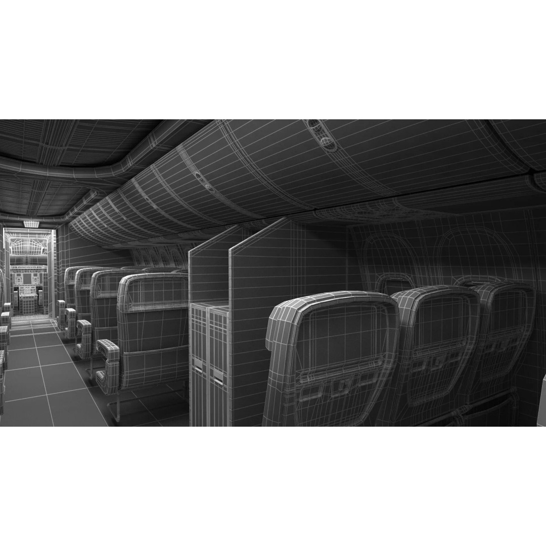 Boeing 737-900 3D Model – Rigged Commercial Aircraft with Interior - View 51