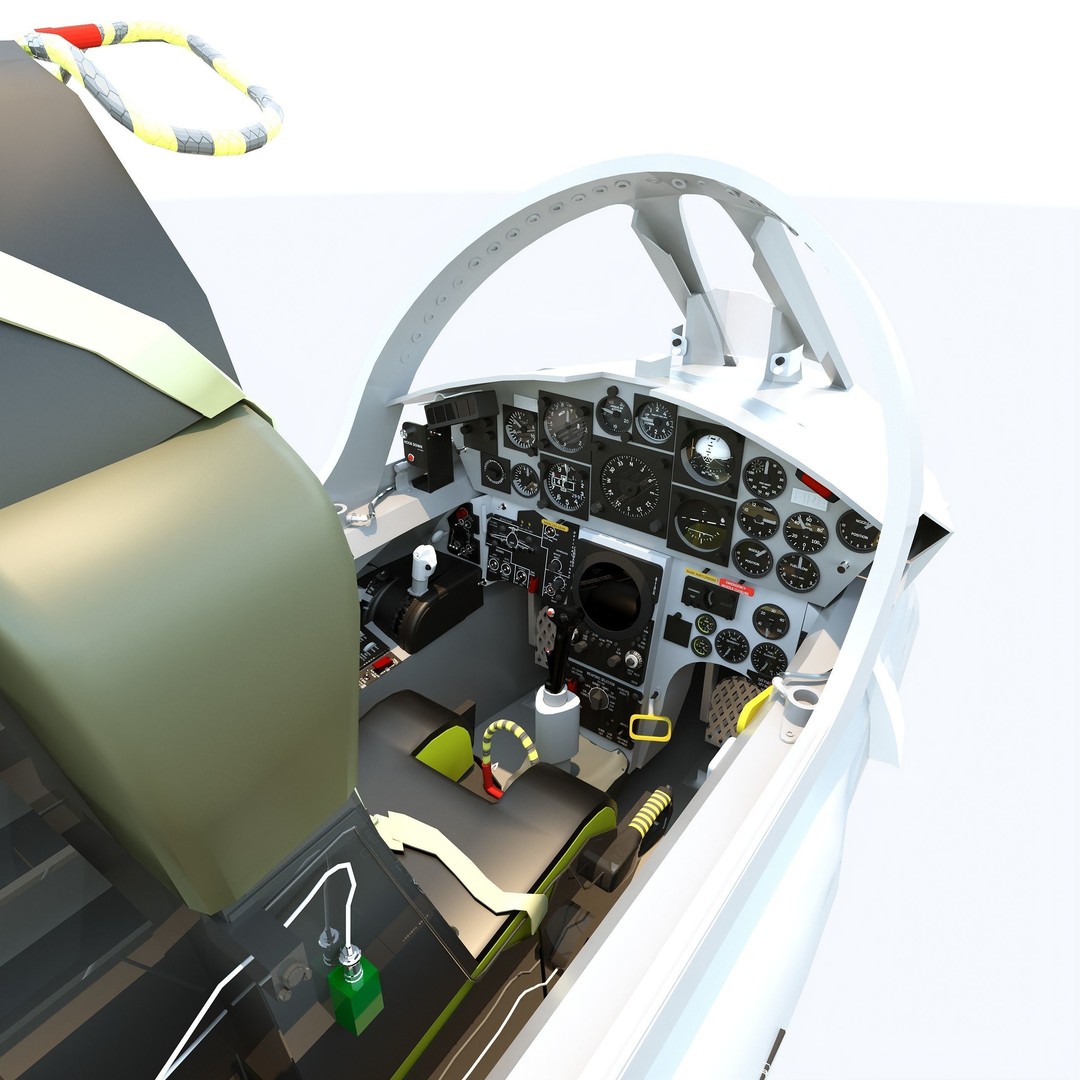 F-104G Starfighter Cockpit 3D Model – Realistic Animated Asset, FBX - View 17