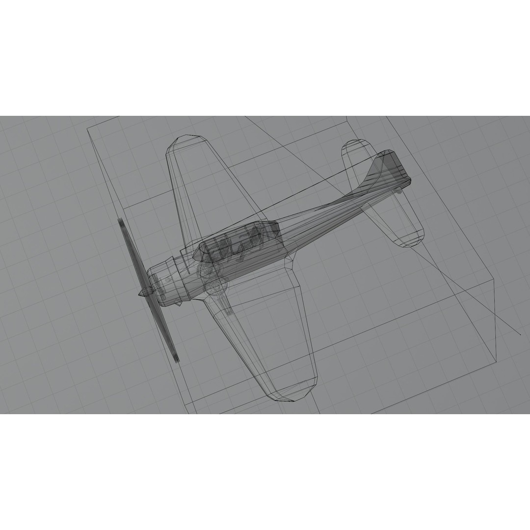 Douglas SBD Dauntless 3D Model – Low Poly Military Aircraft, FBX - View 18