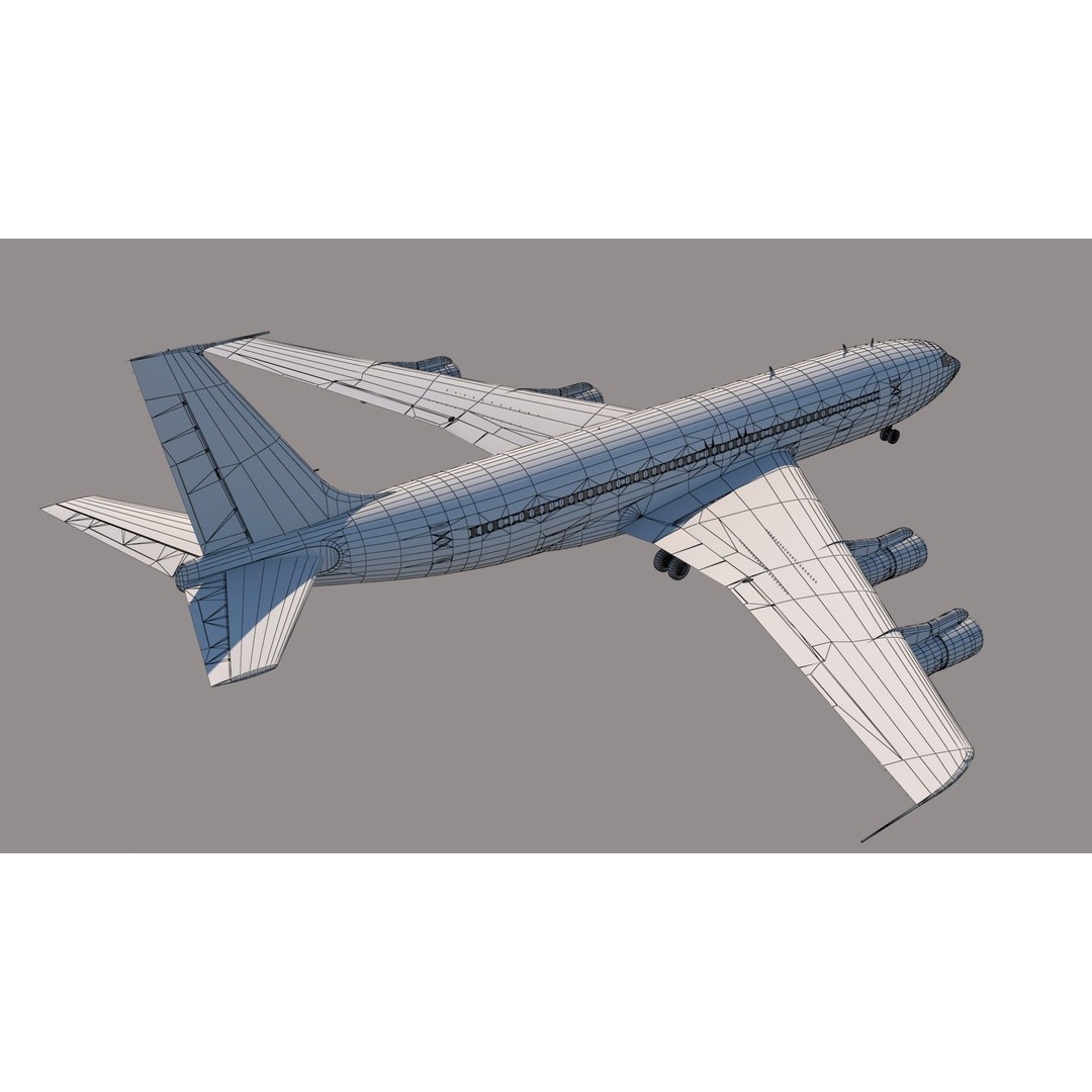 Boeing VC-137 C Air Force One 3D Model – PBR Game Ready FBX