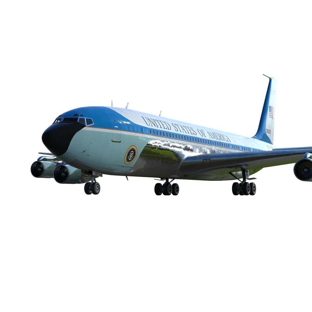 Boeing VC-137 C Air Force One 3D Model – PBR Game Ready FBX - View 11