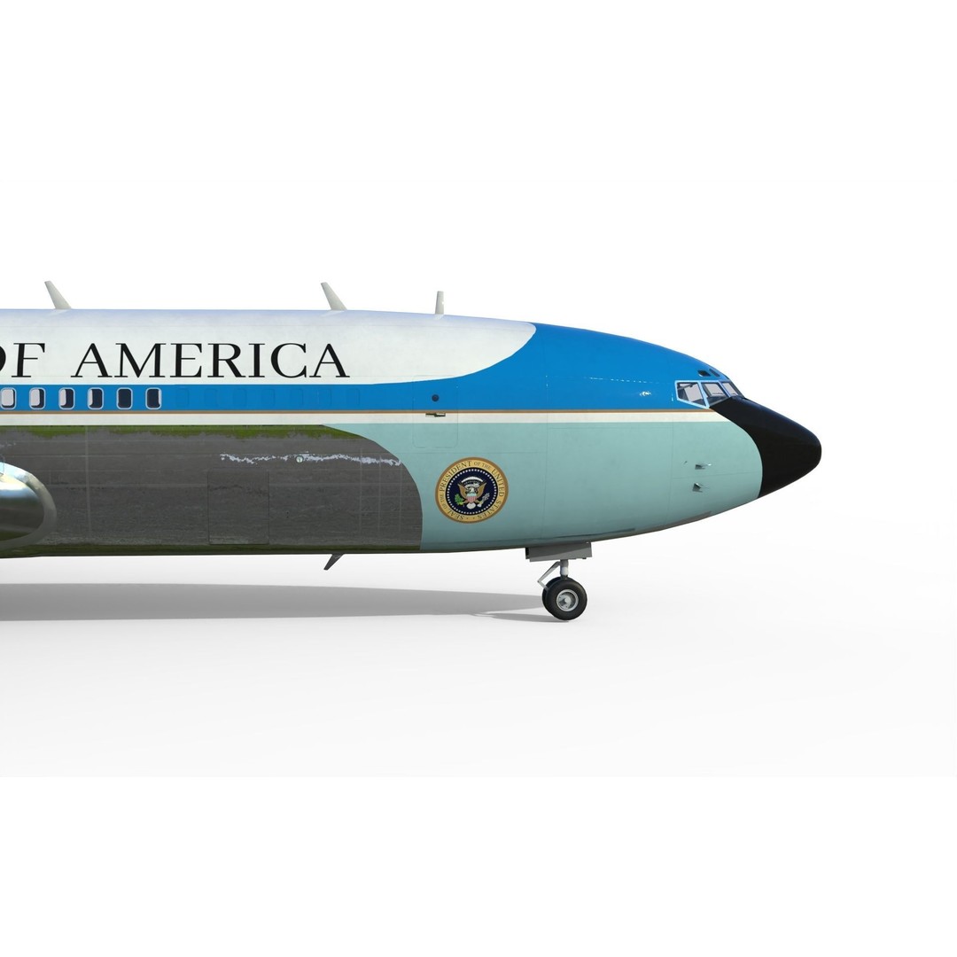 Boeing VC-137 C Air Force One 3D Model – PBR Game Ready FBX - View 13
