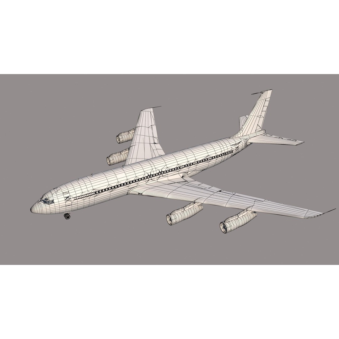 Boeing VC-137 C Air Force One 3D Model – PBR Game Ready FBX - View 17