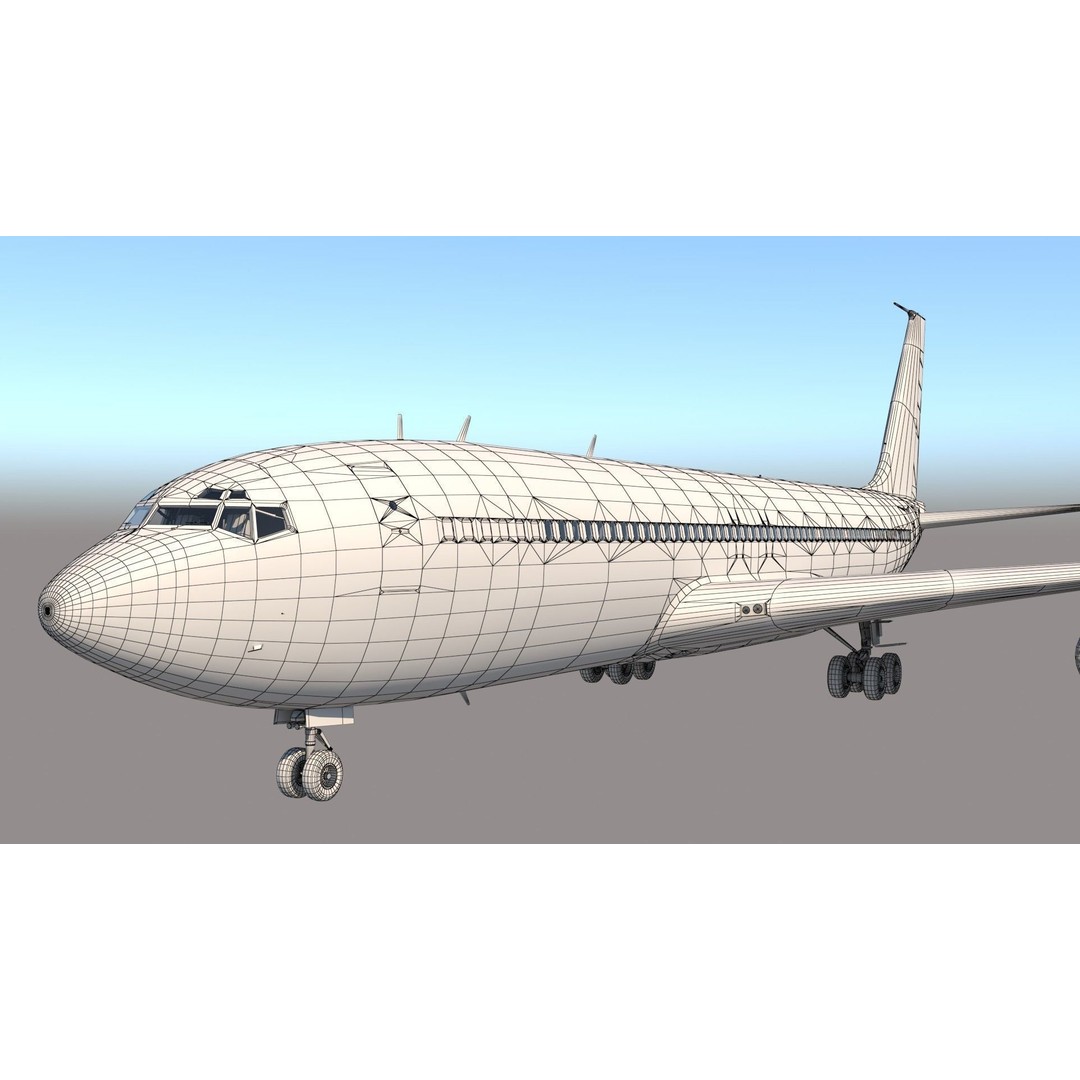 Boeing VC-137 C Air Force One 3D Model – PBR Game Ready FBX - View 18