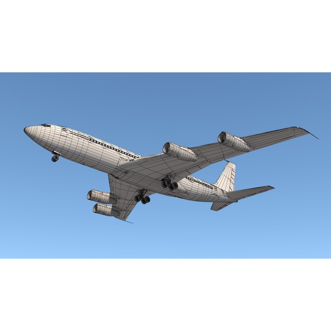 Boeing VC-137 C Air Force One 3D Model – PBR Game Ready FBX - View 19