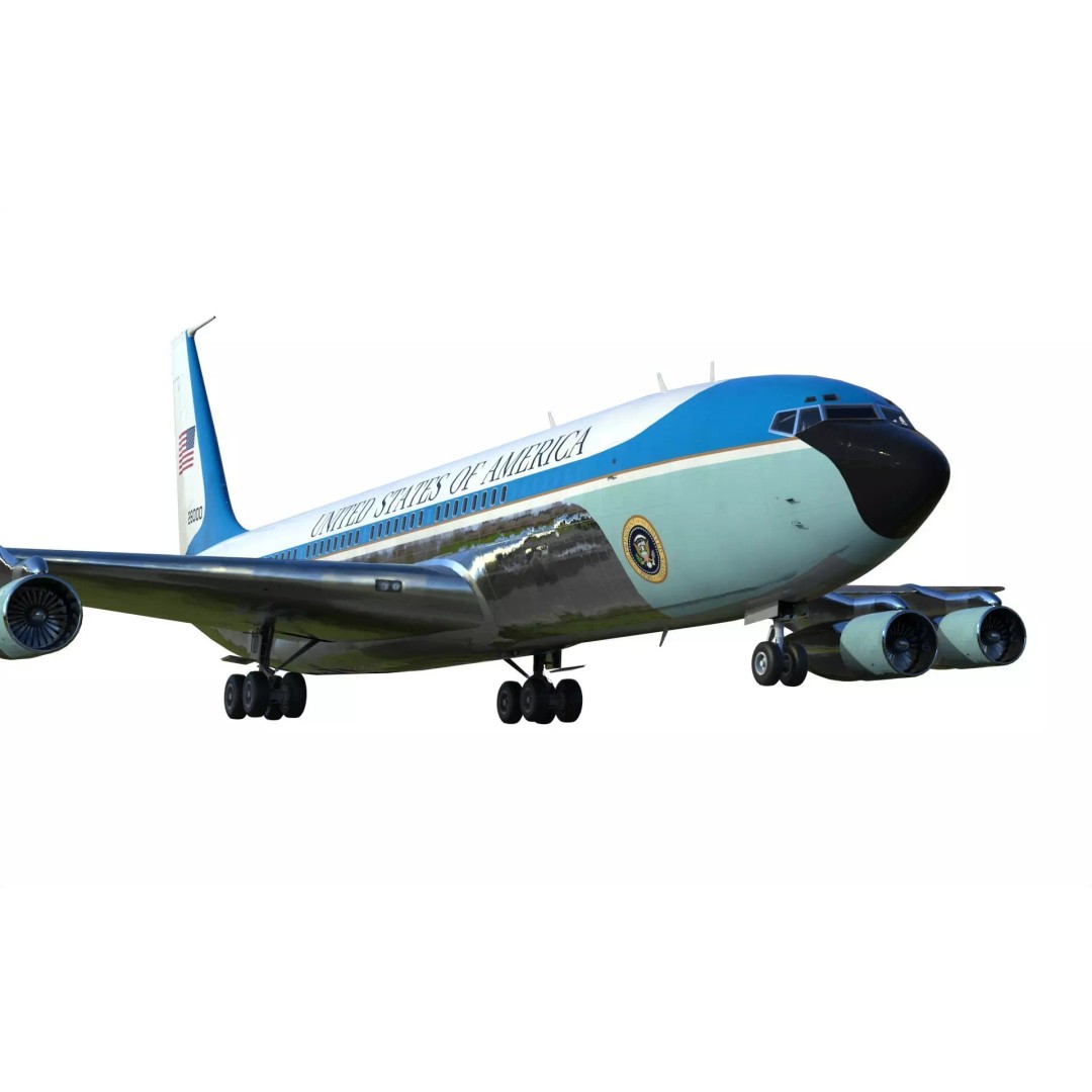 Boeing VC-137 C Air Force One 3D Model – PBR Game Ready FBX - View 2