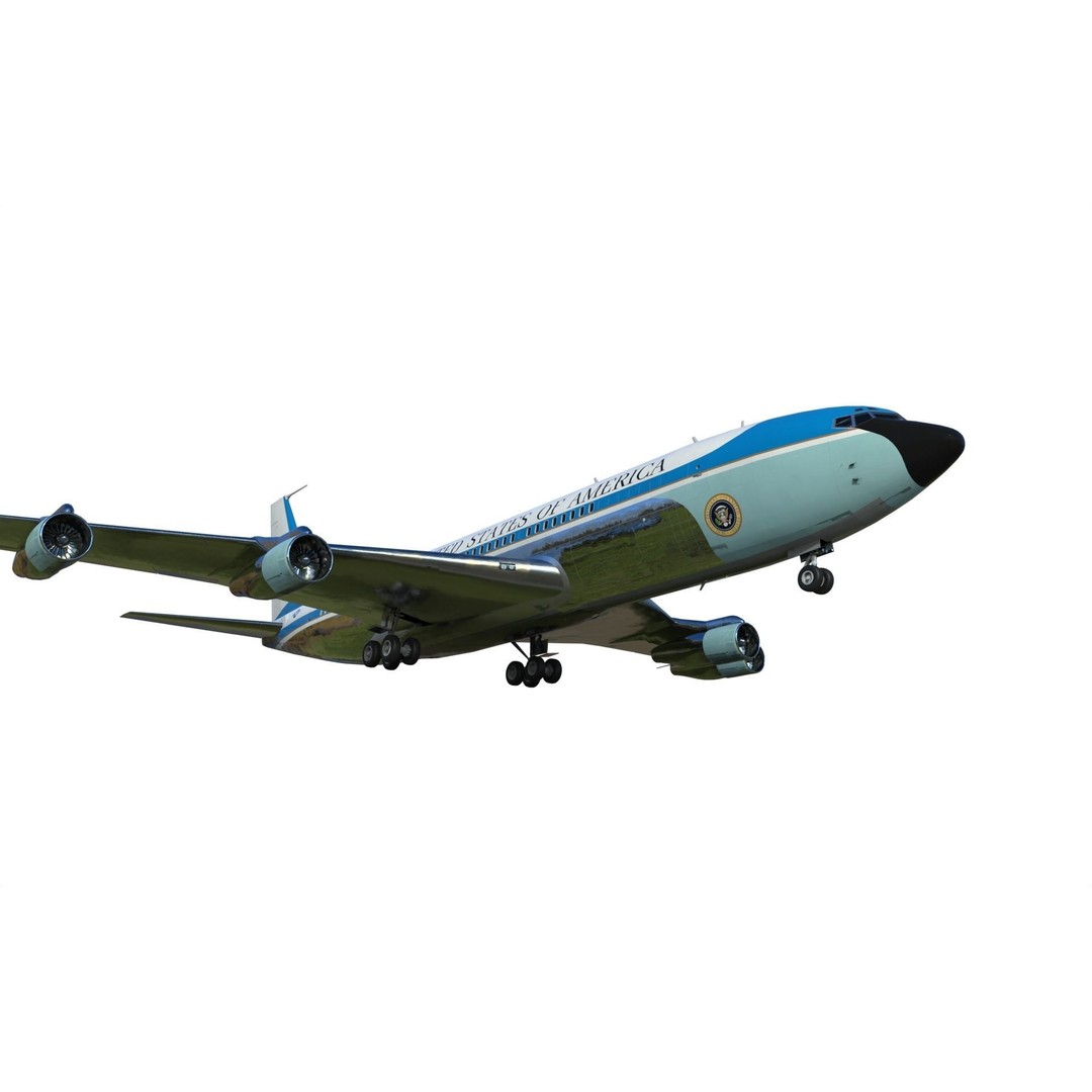 Boeing VC-137 C Air Force One 3D Model – PBR Game Ready FBX - View 5