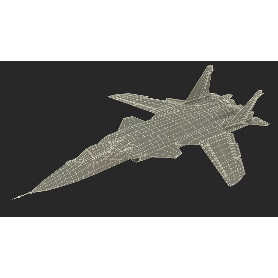 Sukhoi Su 47 Berkut 3D Model – Rigged Military Aircraft for Maya - View 25
