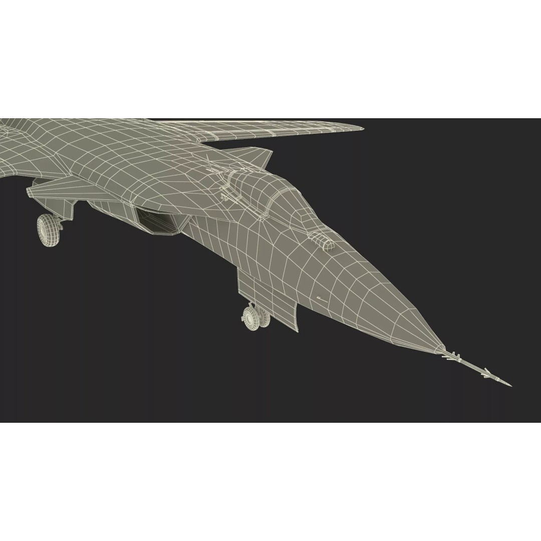 Sukhoi Su 47 Berkut 3D Model – Rigged Military Aircraft for Maya - View 26