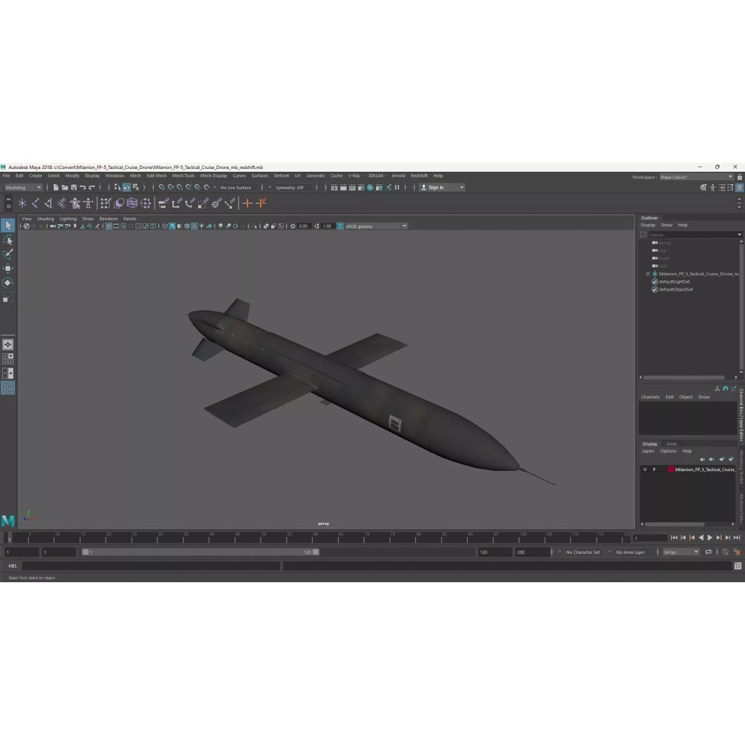 Milanion FP-5 Tactical Cruise Drone 3D Model – High Poly PBR Asset, FBX - View 18