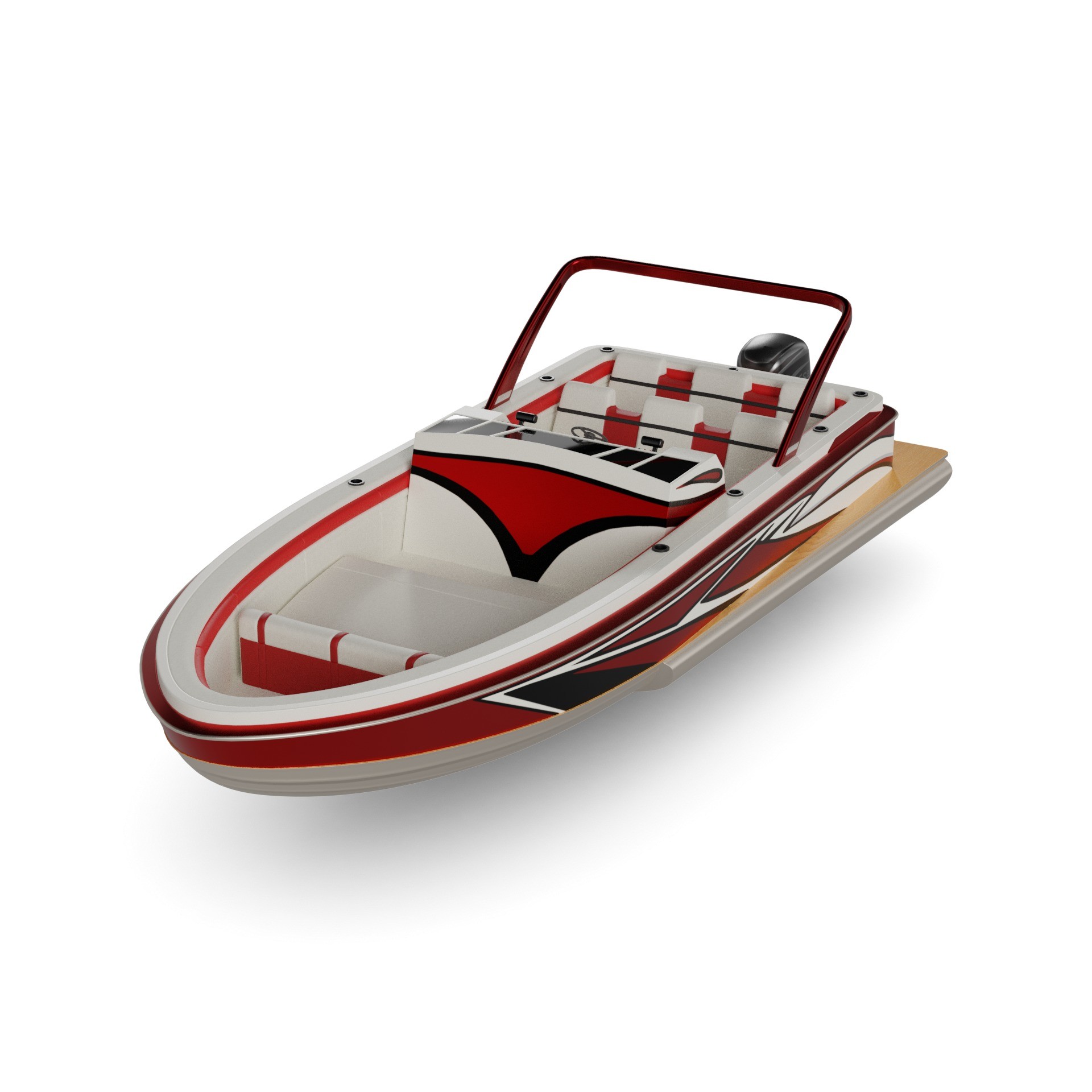 Performance Pontoon - Game-Ready 3D Model
