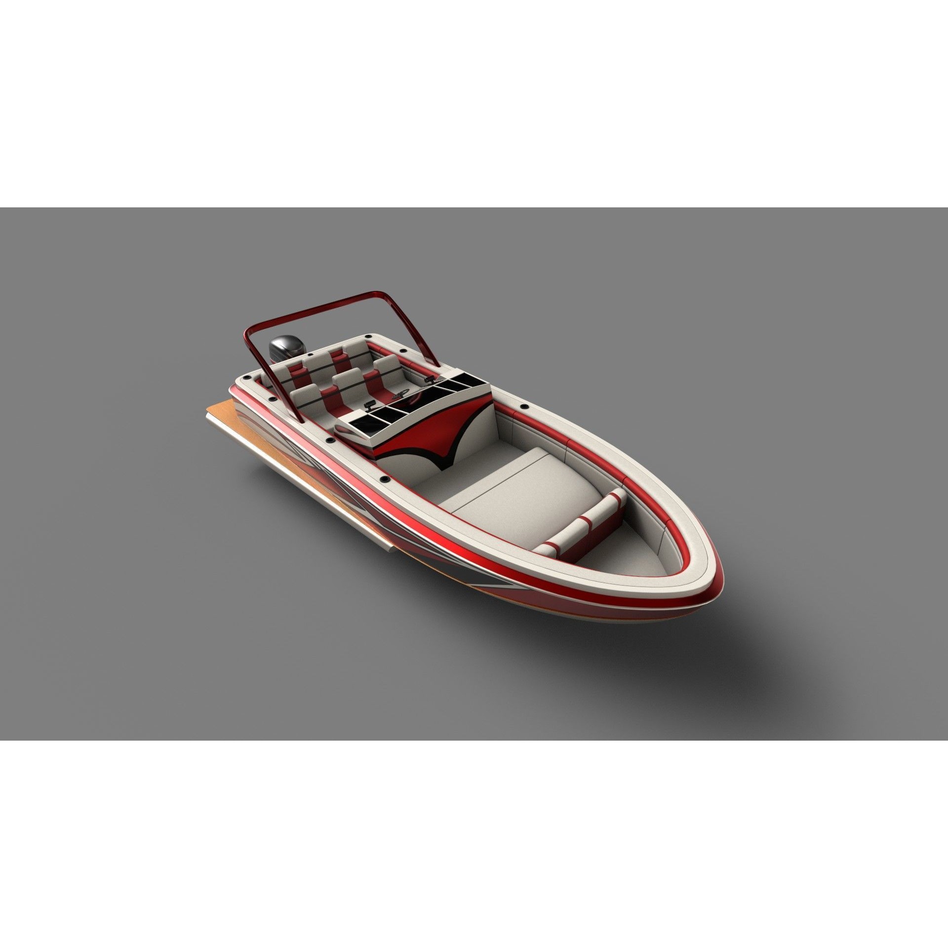 Performance Pontoon - Game-Ready 3D Model - View 11