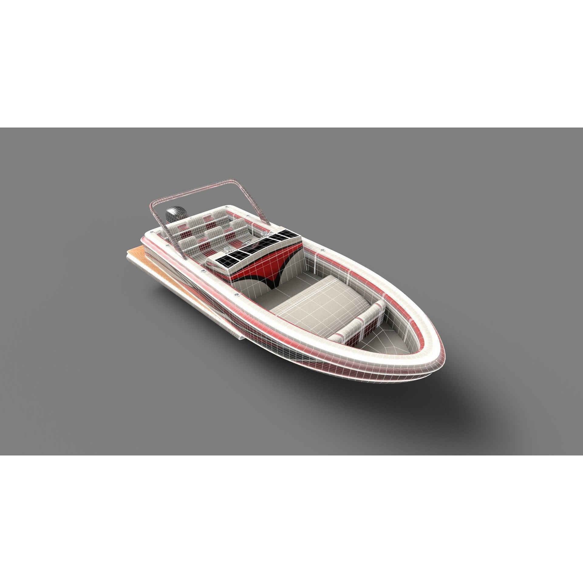 Performance Pontoon - Game-Ready 3D Model - View 12