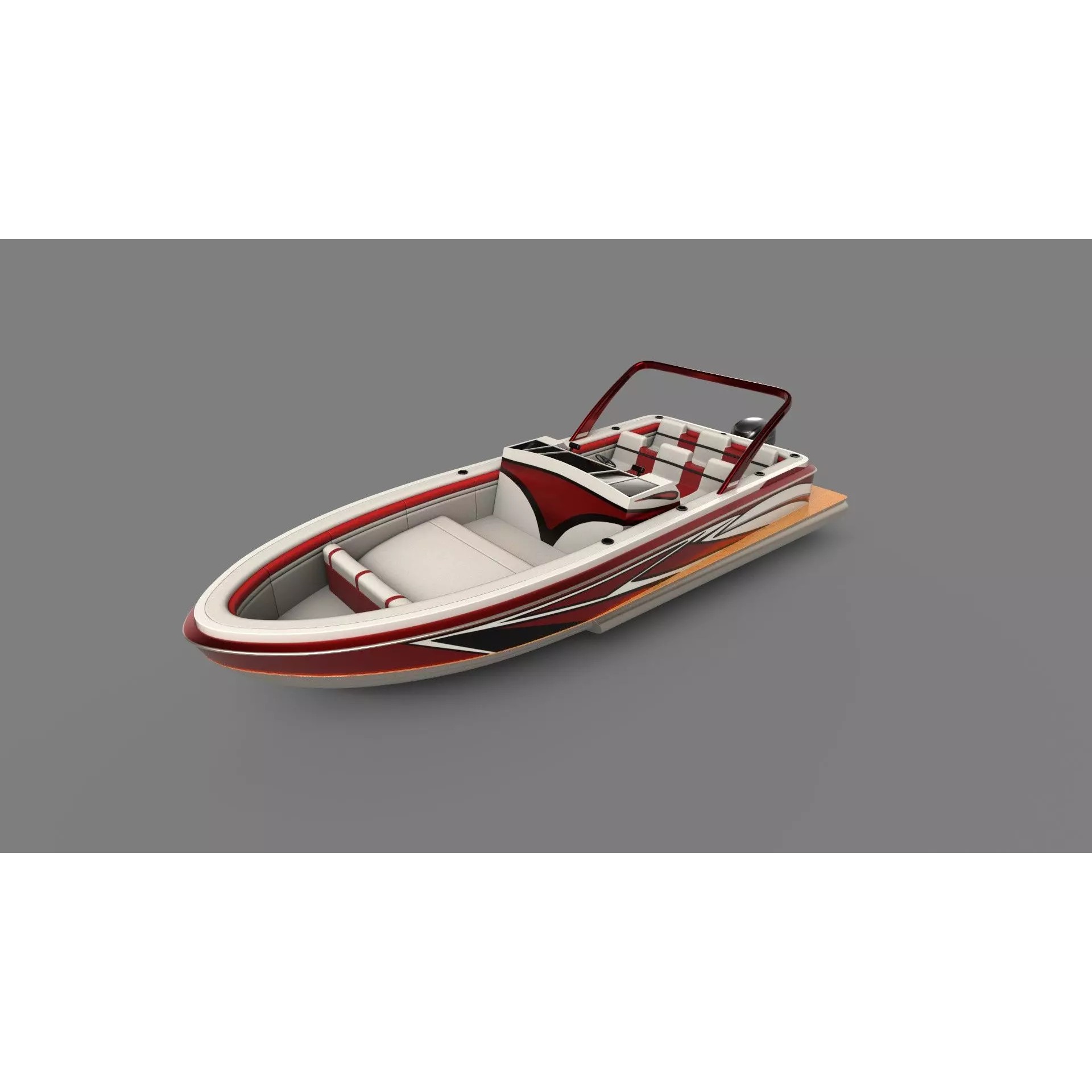 Performance Pontoon - Game-Ready 3D Model - View 2