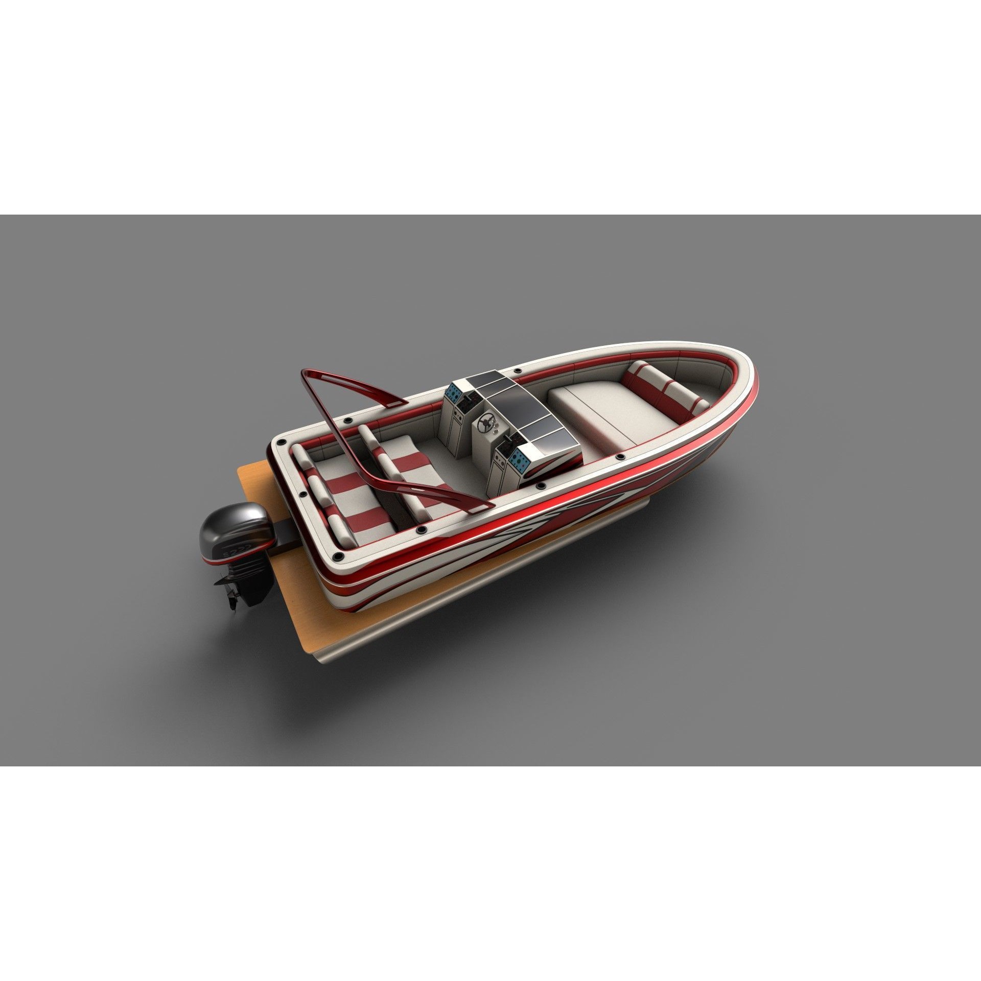 Performance Pontoon - Game-Ready 3D Model - View 7