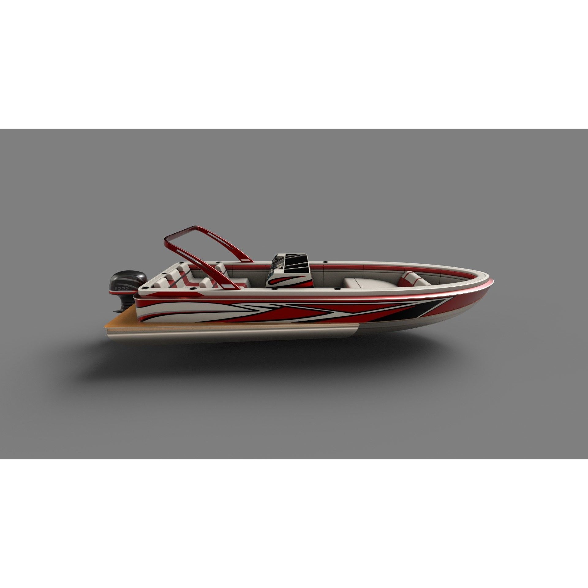 Performance Pontoon - Game-Ready 3D Model - View 8