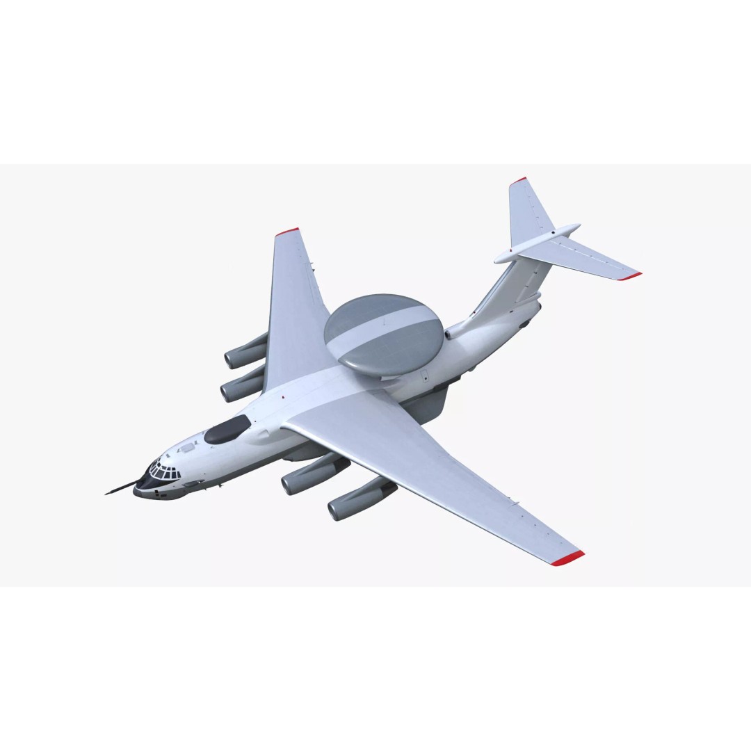 Airborne Radar Patrol Plane 3D Model – Military Aircraft, FBX, PBR Textures - View 10