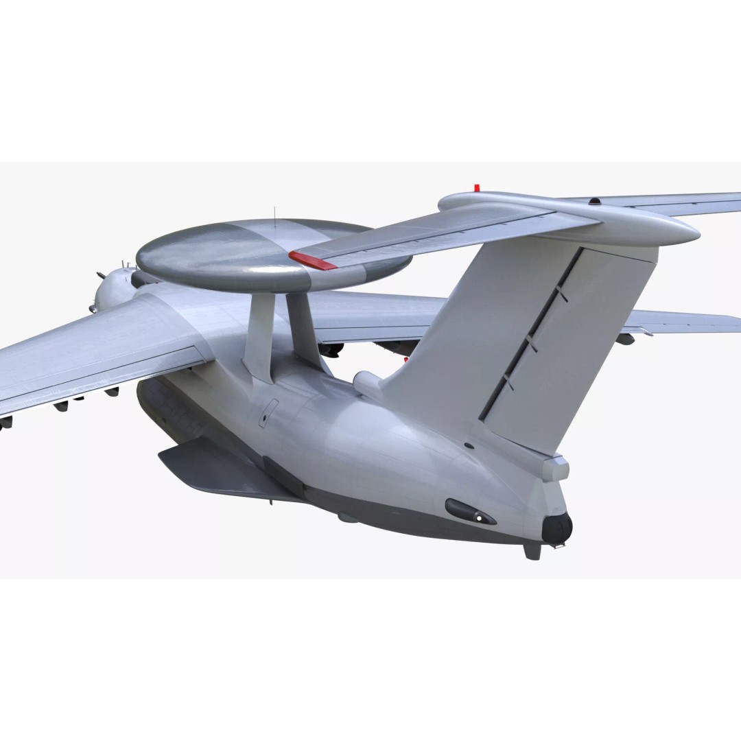 Airborne Radar Patrol Plane 3D Model – Military Aircraft, FBX, PBR Textures - View 12