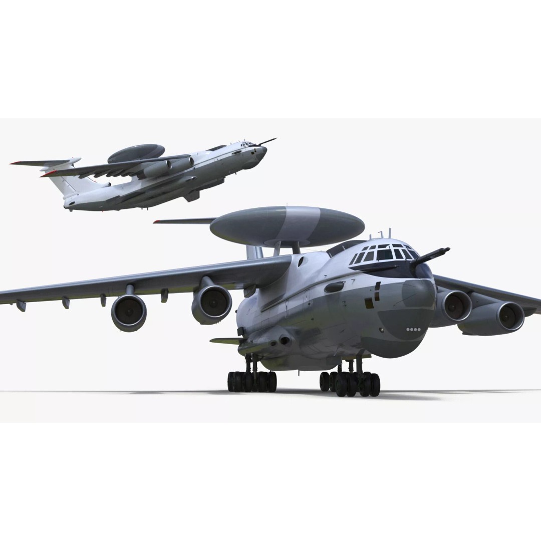Airborne Radar Patrol Plane 3D Model – Military Aircraft, FBX, PBR Textures - View 17