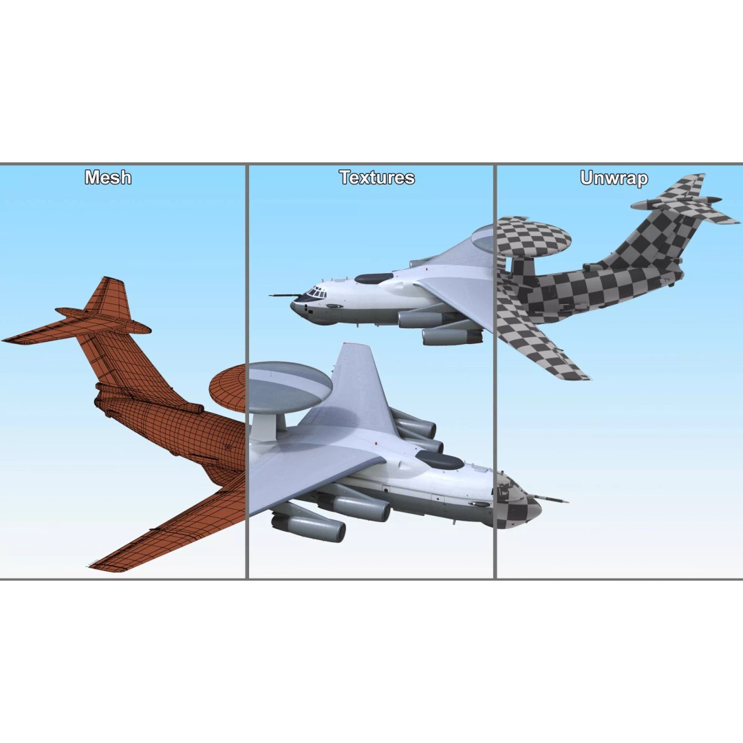 Airborne Radar Patrol Plane 3D Model – Military Aircraft, FBX, PBR Textures - View 21