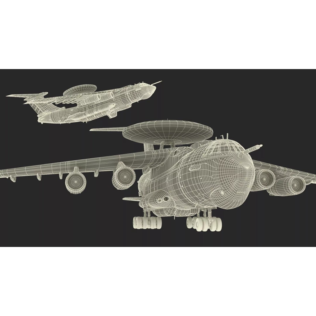 Airborne Radar Patrol Plane 3D Model – Military Aircraft, FBX, PBR Textures - View 27