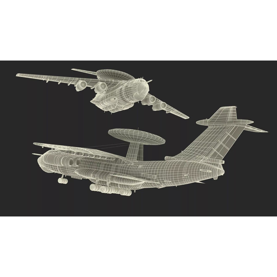 Airborne Radar Patrol Plane 3D Model – Military Aircraft, FBX, PBR Textures - View 28