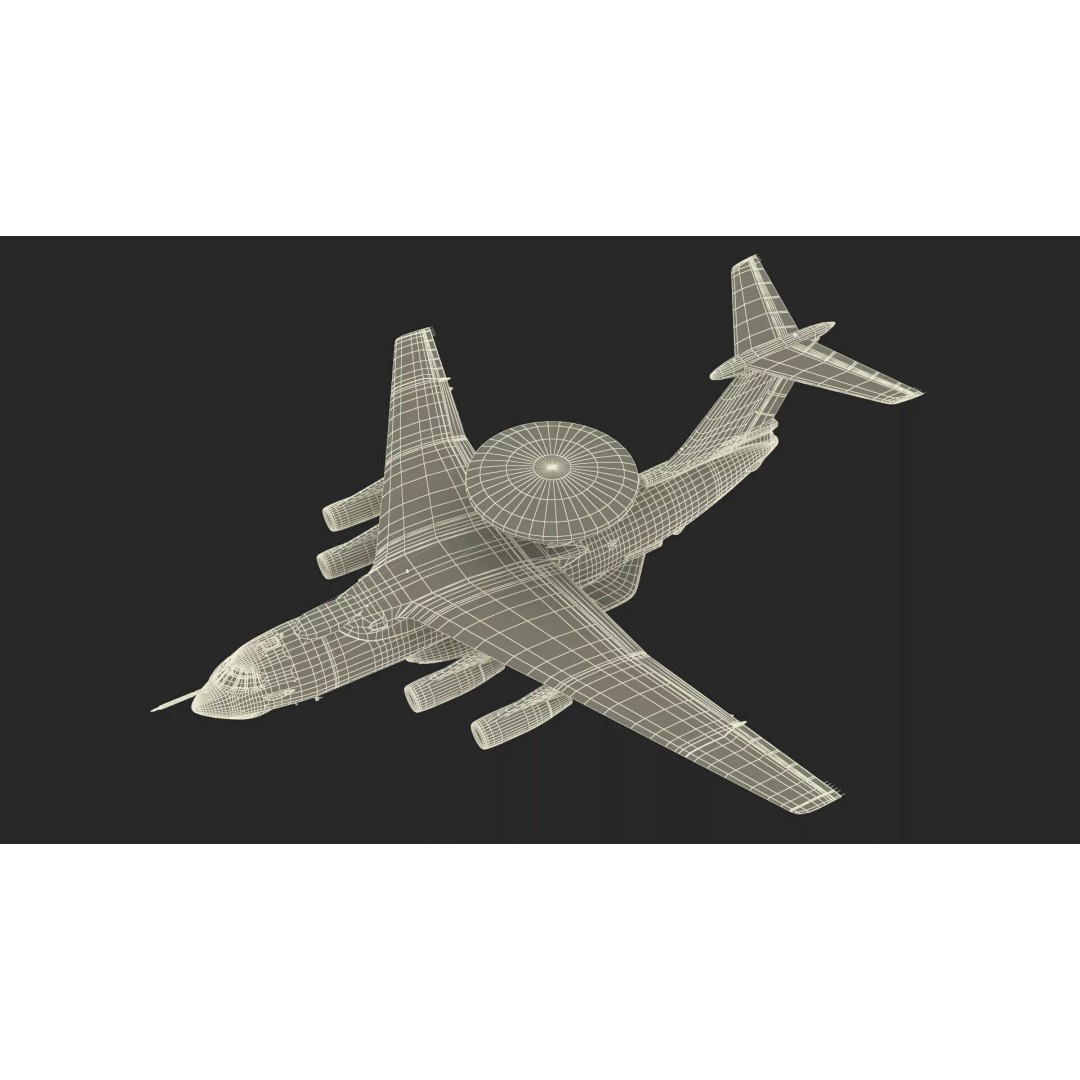 Airborne Radar Patrol Plane 3D Model – Military Aircraft, FBX, PBR Textures - View 29