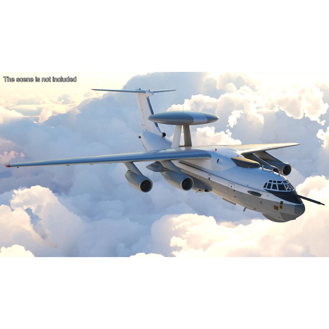 Airborne Radar Patrol Plane 3D Model – Military Aircraft, FBX, PBR Textures - View 3