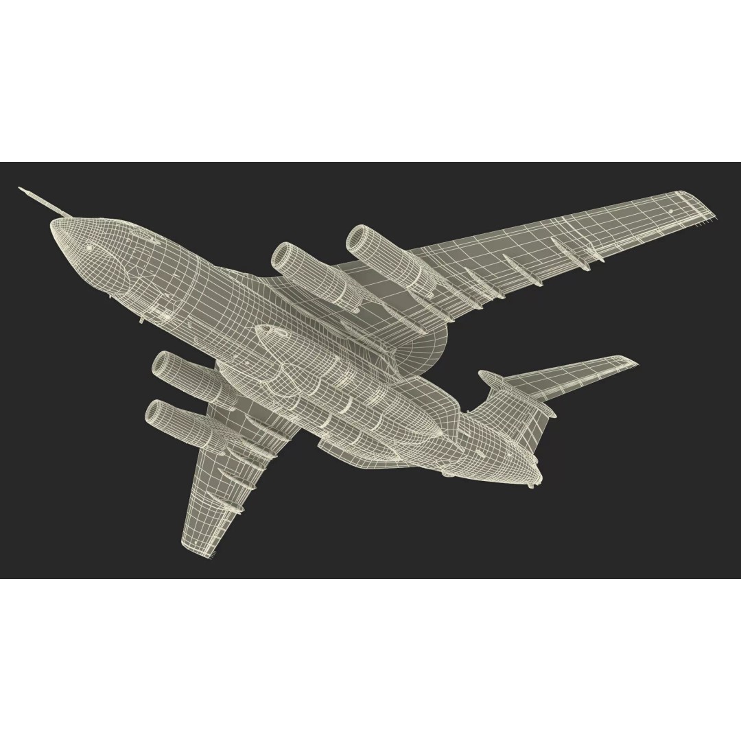 Airborne Radar Patrol Plane 3D Model – Military Aircraft, FBX, PBR Textures - View 30