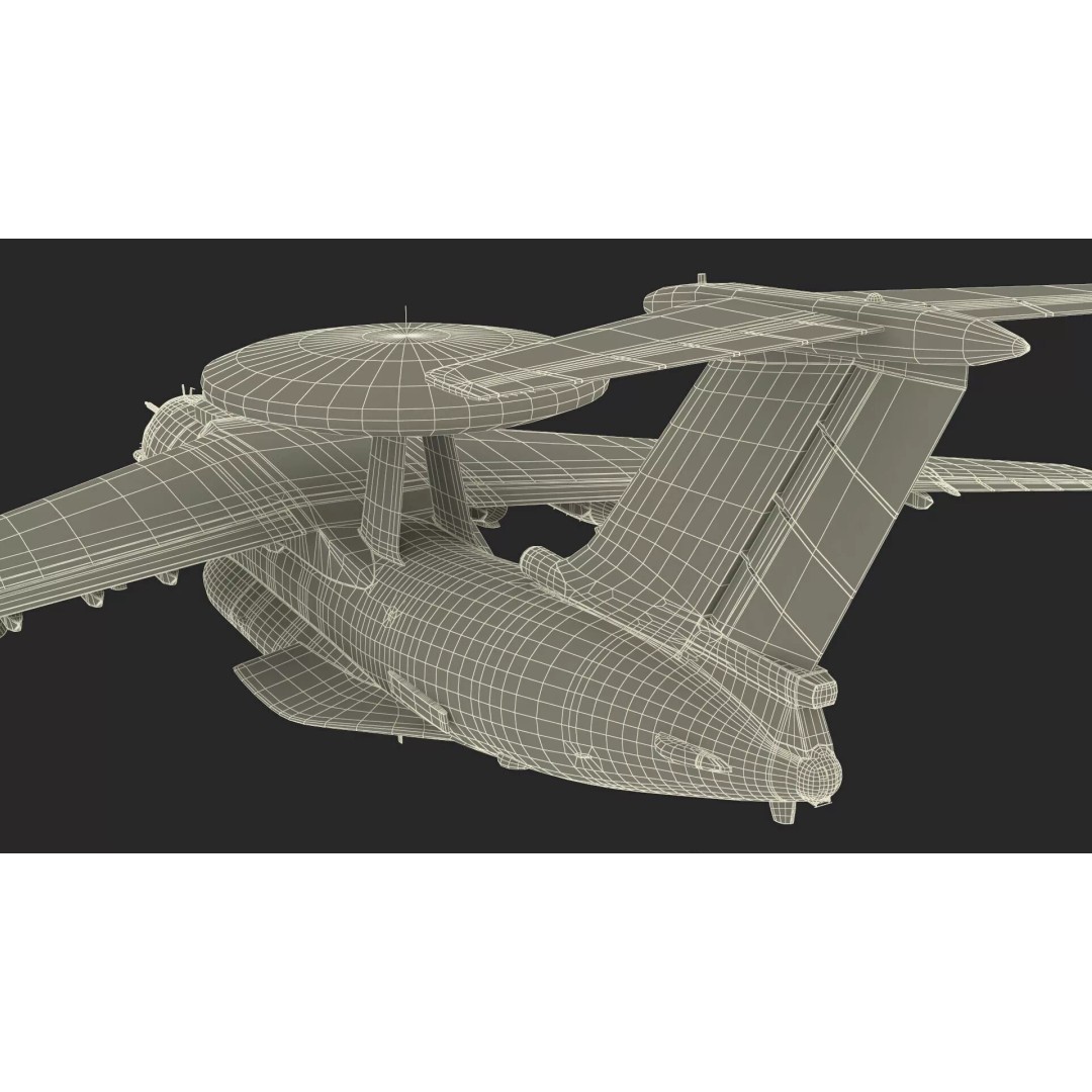 Airborne Radar Patrol Plane 3D Model – Military Aircraft, FBX, PBR Textures - View 31