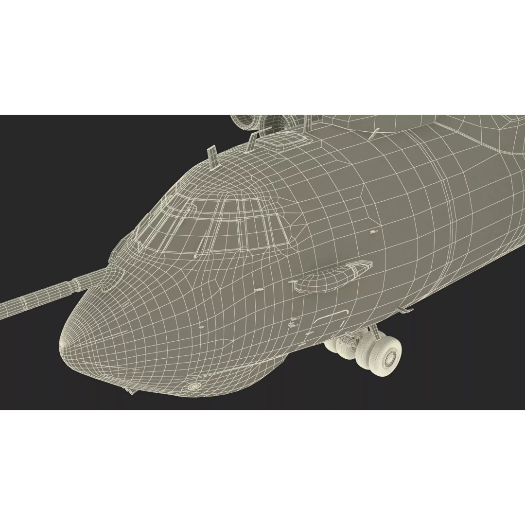 Airborne Radar Patrol Plane 3D Model – Military Aircraft, FBX, PBR Textures - View 32