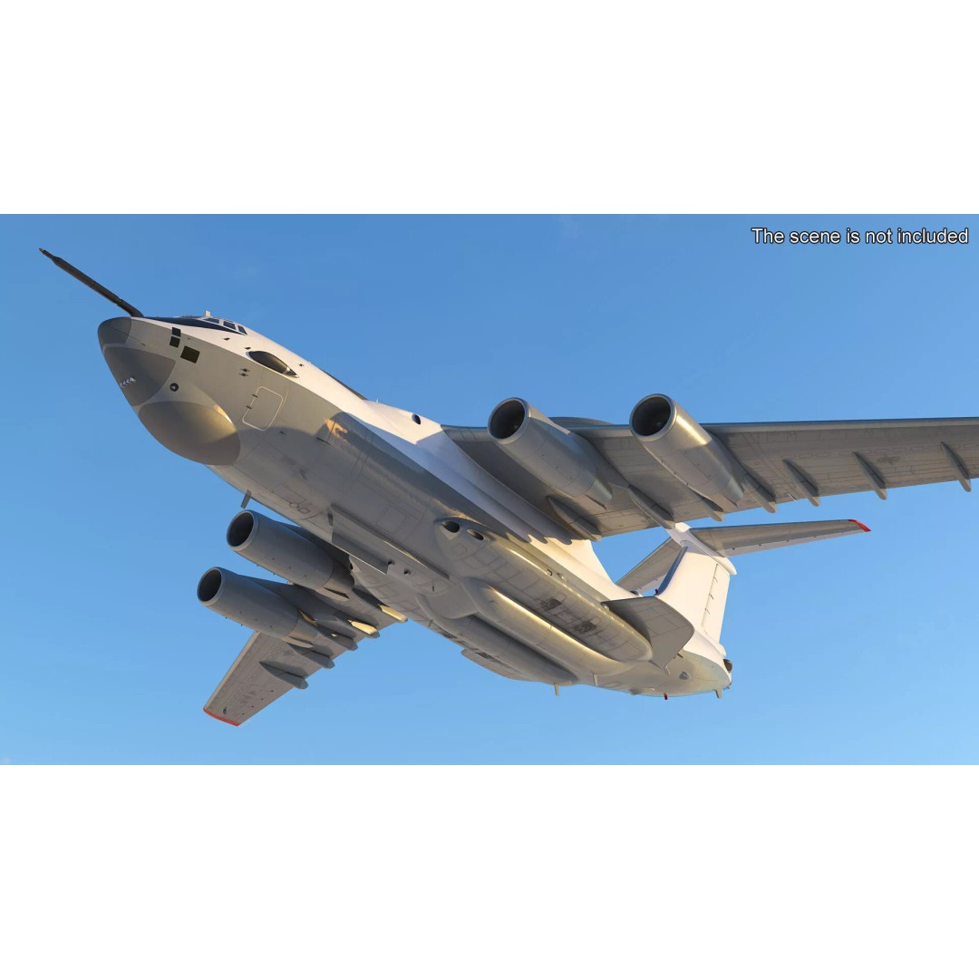 Airborne Radar Patrol Plane 3D Model – Military Aircraft, FBX, PBR Textures - View 5