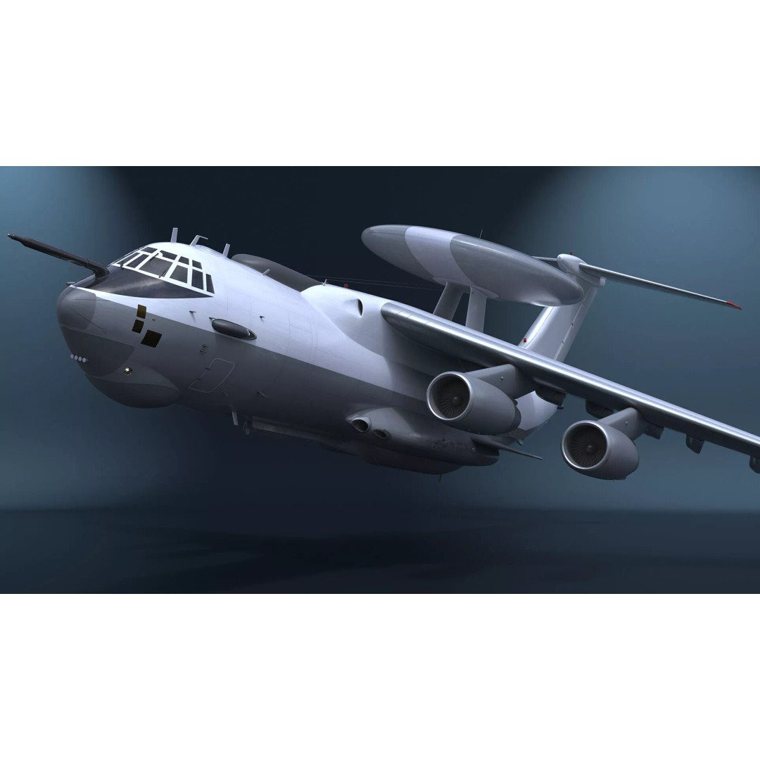 Airborne Radar Patrol Plane 3D Model – Military Aircraft, FBX, PBR Textures - View 7
