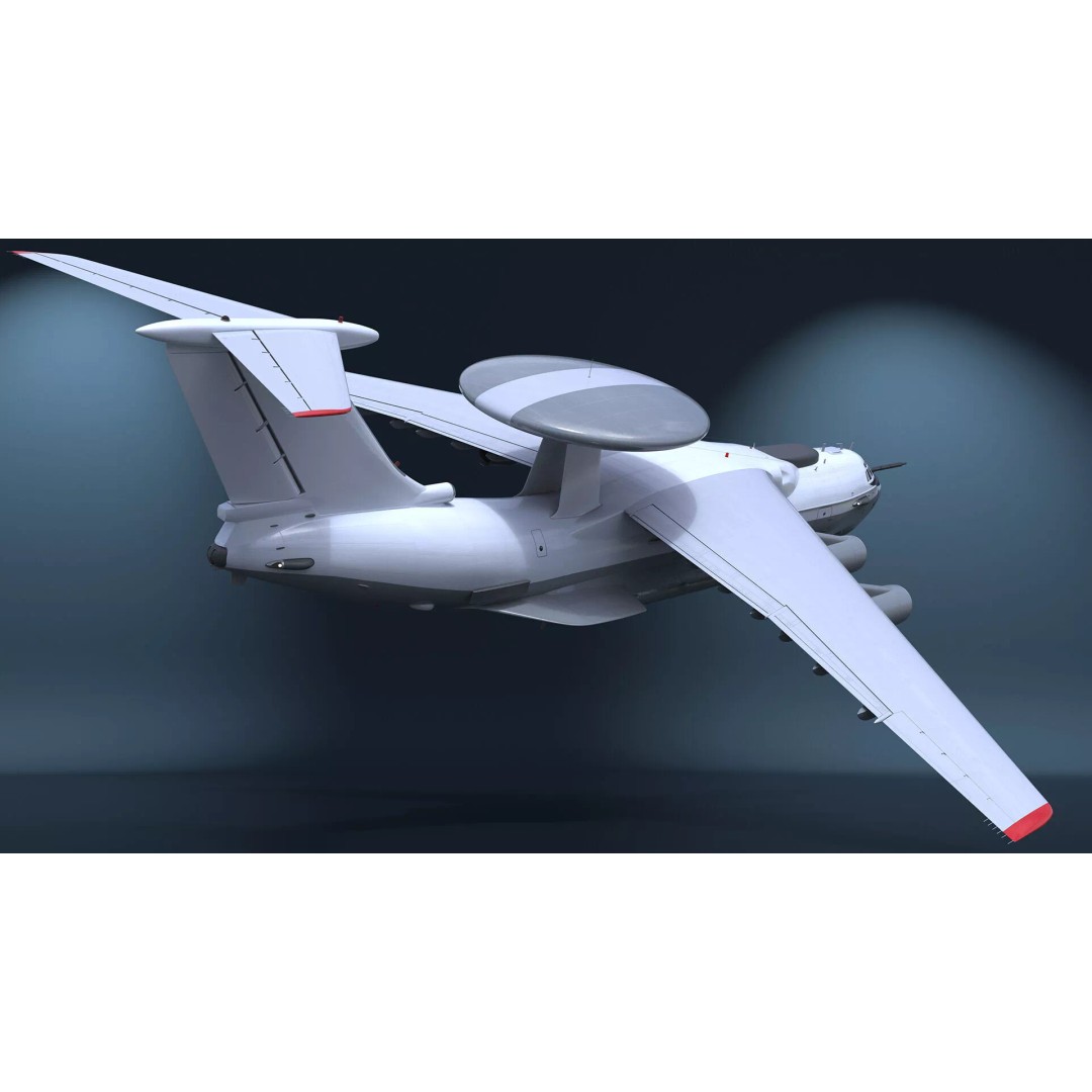 Airborne Radar Patrol Plane 3D Model – Military Aircraft, FBX, PBR Textures - View 8