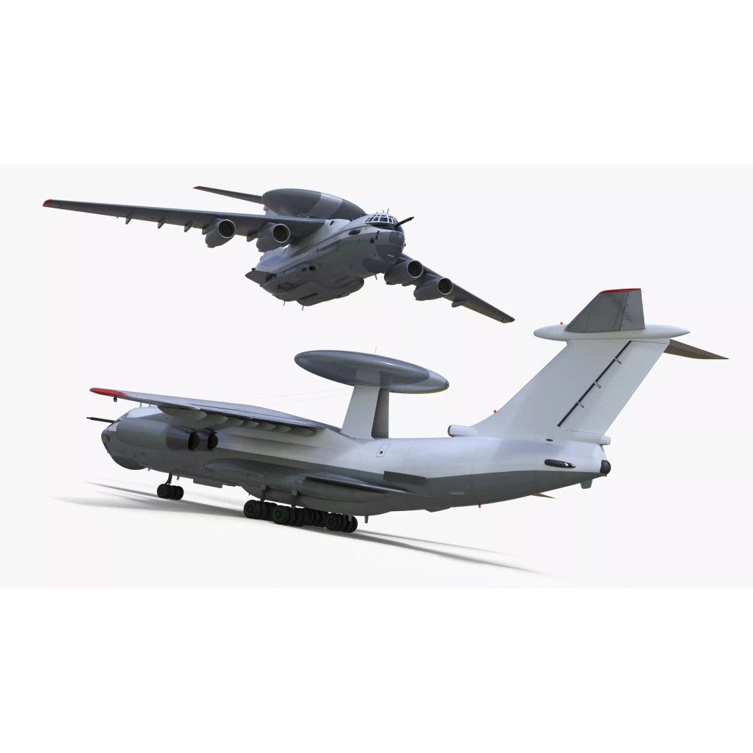 Airborne Radar Patrol Plane 3D Model – Military Aircraft, FBX, PBR Textures - View 9