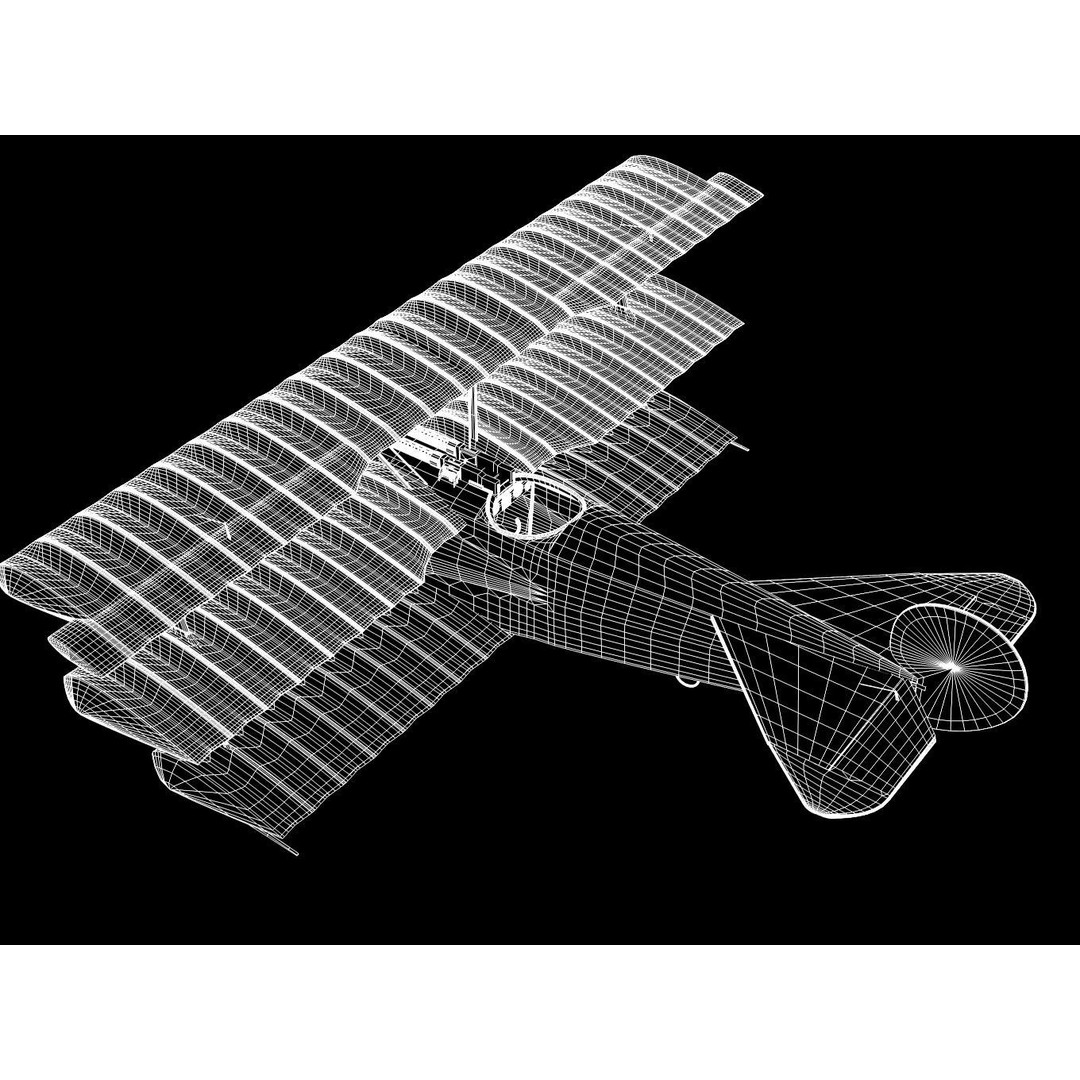 Fokker Dr I 3D Model – High Poly Military Aircraft, FBX & OBJ