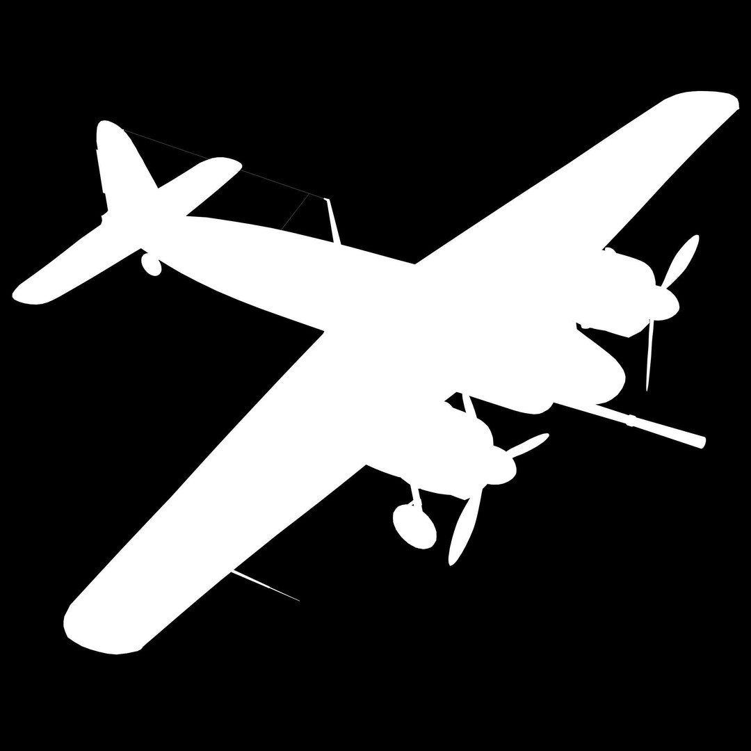 World War II German Military Aircraft 3D Model – Low Poly Game Asset, FBX - View 9
