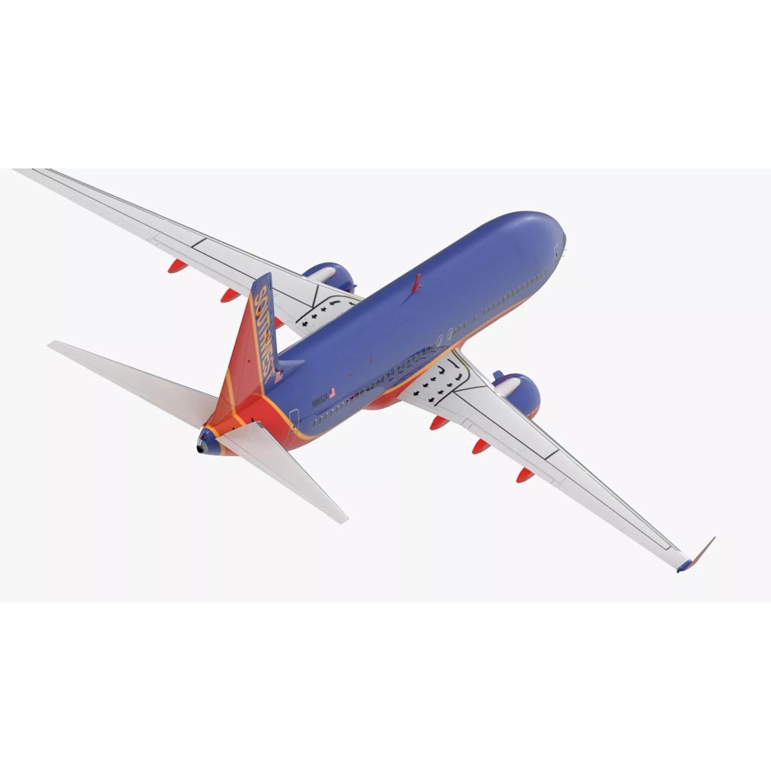 Boeing 737-800 3D Model – Rigged Aircraft with Interior, FBX, PBR - View 10