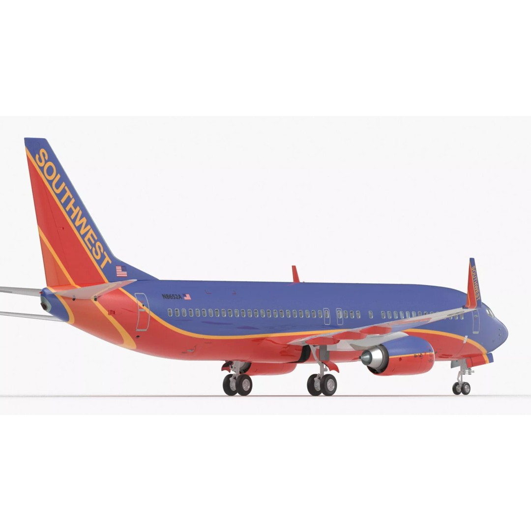 Boeing 737-800 3D Model – Rigged Aircraft with Interior, FBX, PBR - View 14