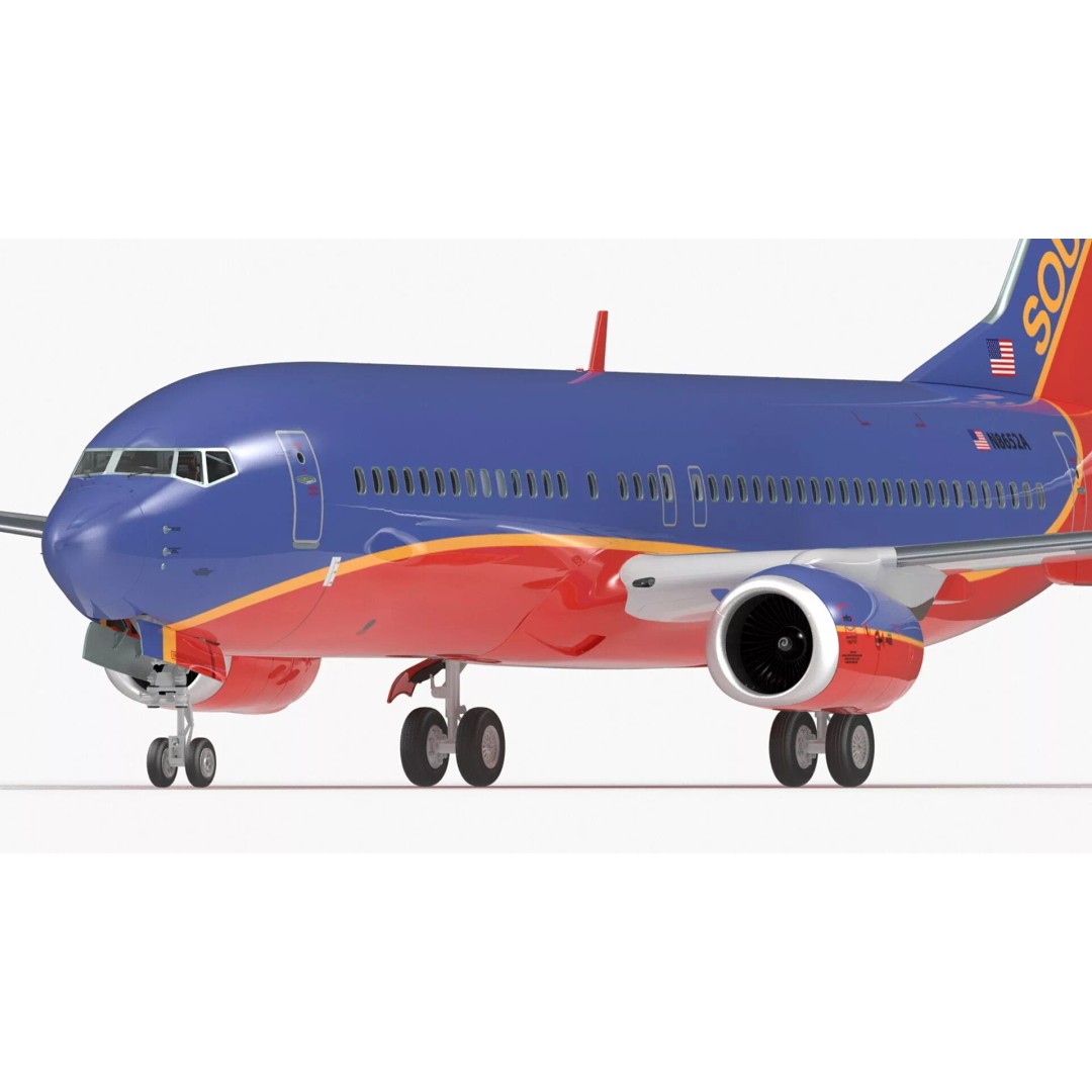 Boeing 737-800 3D Model – Rigged Aircraft with Interior, FBX, PBR - View 16