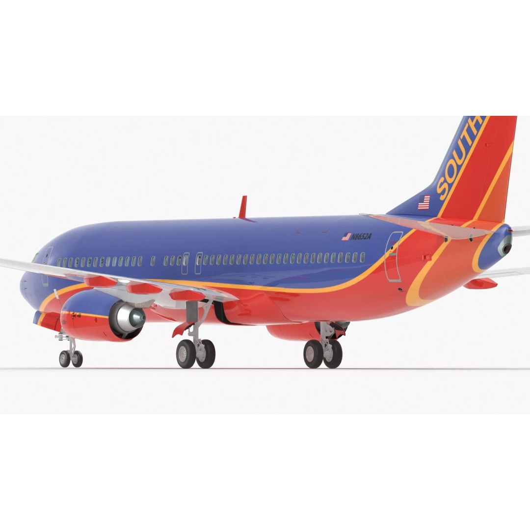 Boeing 737-800 3D Model – Rigged Aircraft with Interior, FBX, PBR - View 17
