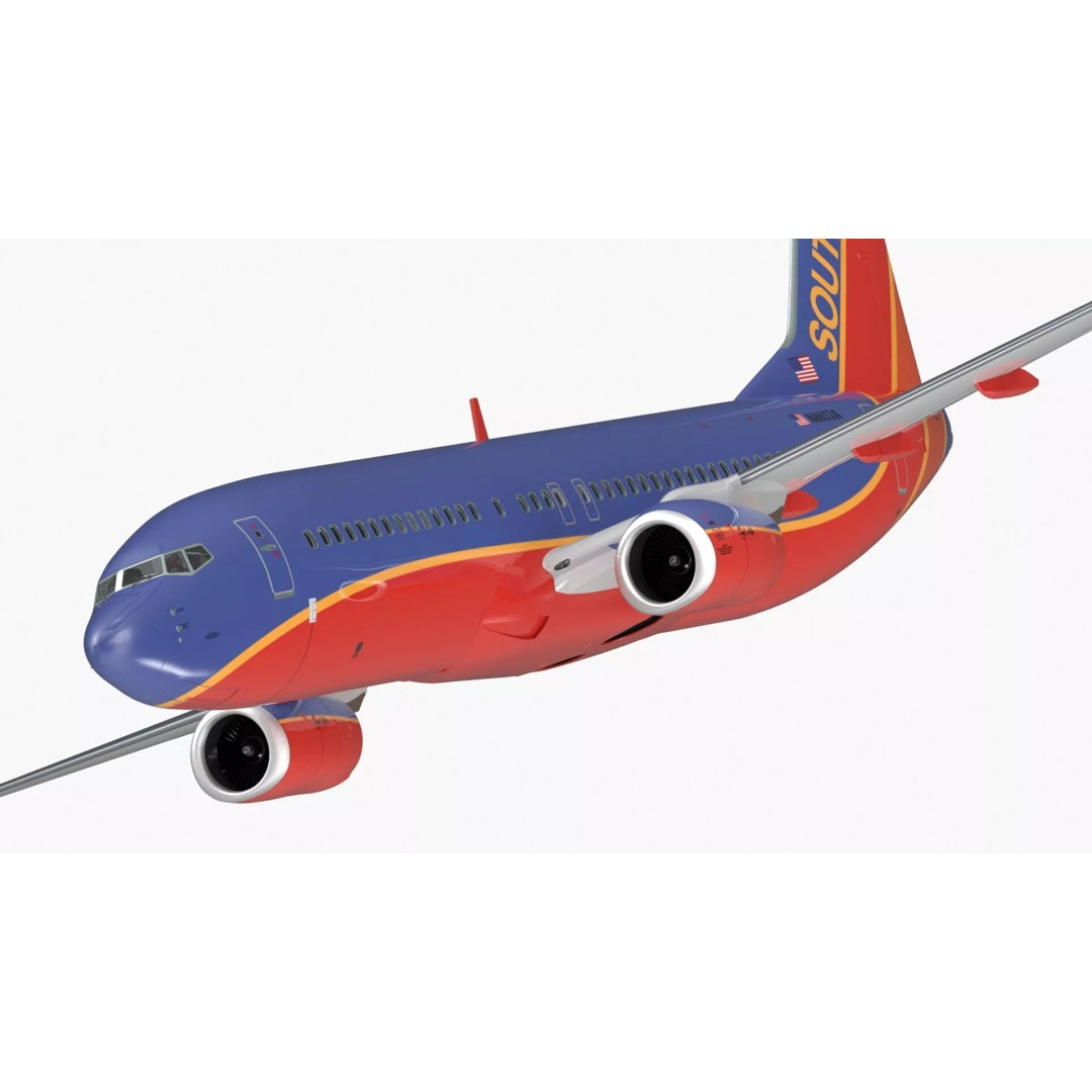 Boeing 737-800 3D Model – Rigged Aircraft with Interior, FBX, PBR - View 19