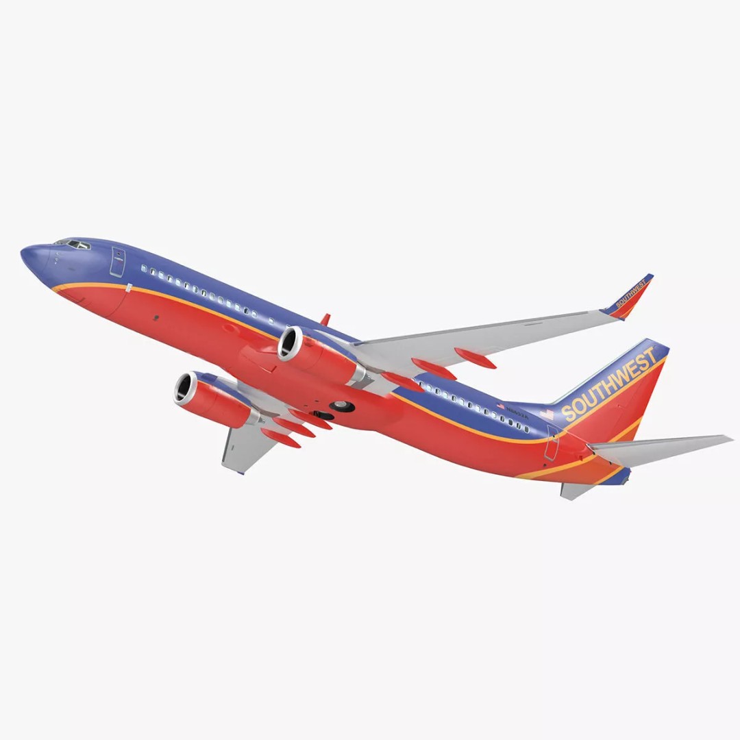 Boeing 737-800 3D Model – Rigged Aircraft with Interior, FBX, PBR - View 2