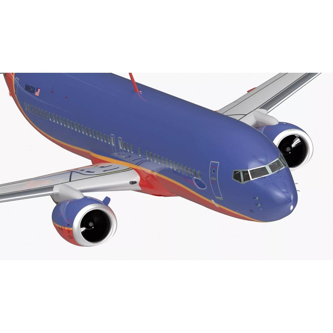 Boeing 737-800 3D Model – Rigged Aircraft with Interior, FBX, PBR - View 22
