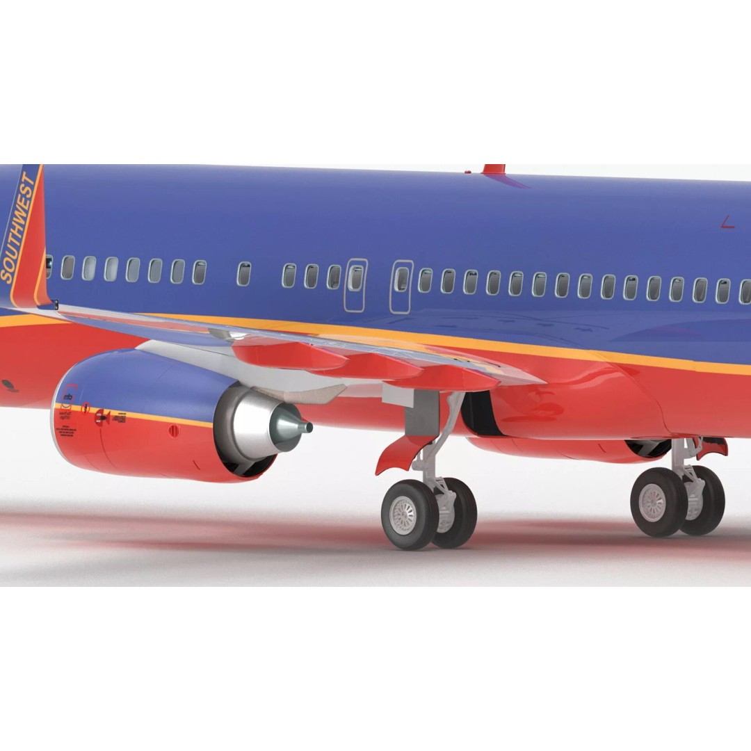Boeing 737-800 3D Model – Rigged Aircraft with Interior, FBX, PBR - View 25