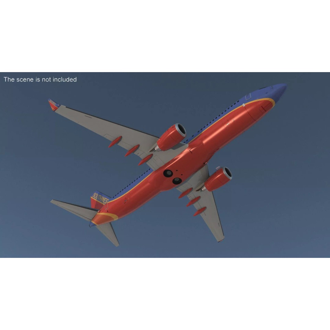 Boeing 737-800 3D Model – Rigged Aircraft with Interior, FBX, PBR - View 5