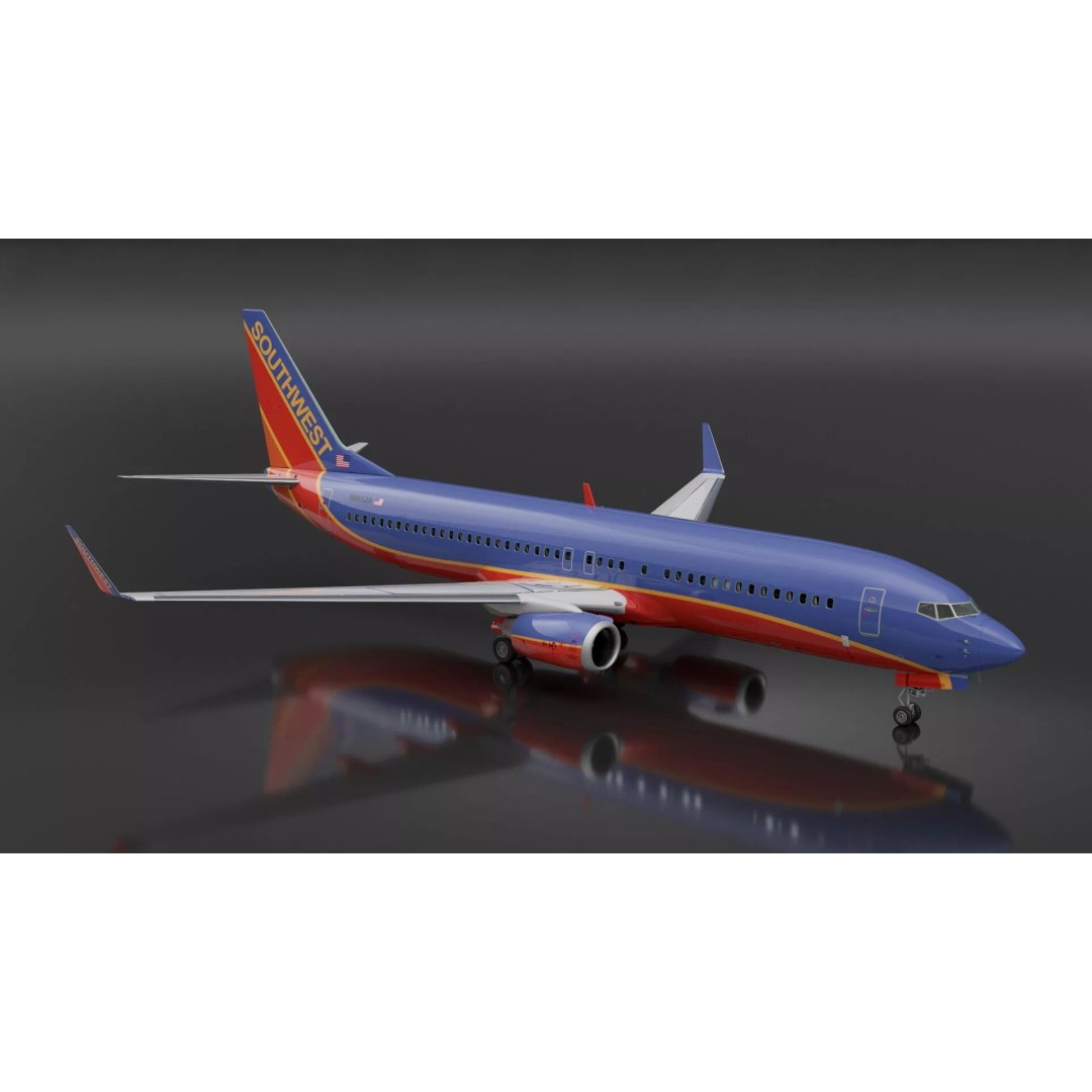 Boeing 737-800 3D Model – Rigged Aircraft with Interior, FBX, PBR - View 6